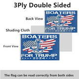 LUCKGEEY Double Sided Boaters For Trump 2024 Boat Flag 12x18inch,220D Heavy-duty Printing 3Ply Boat Flags,Double Stitching On the Edge, Flags with 2 Rust-proof Brass Grommets for Boat.