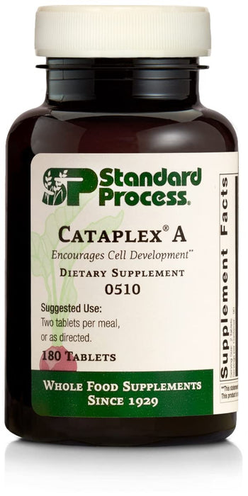 Standard Process Cataplex A - Antioxidant Supplement for Eye Health and Antioxidant Activity with Vitamin A, Magnesium Citrate, Sunflower Lecithin, Oat Flour, Wheat Germ, Ascorbic Acid - 180 Tablets