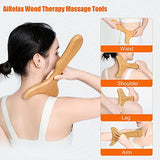 AiRelax 4 Pcs Maderoterapia Kit Wood Therapy Massage Tools for Body Shaping, Wooden Lymphatic Drainage Massager for Gua Sha, Massage Roller, Body Sculpting Tools Set for Body Contouring