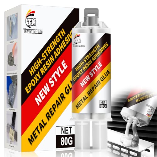 Metal Glue, Metal to Metal Glue, Metal Repair Glue Heavy Duty, High-Temperature Heat Resistant Epoxy Glue for Plastic, Ceramic, Welding Steel, Aluminum, DIY Craft (1 Pack)