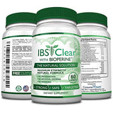 IBS Clear™ - 100% Natural IBS Relief with Vitamin D, Psyllium Husk, Fennel. 60 Vegan Friendly Capsules - 1 Bottle