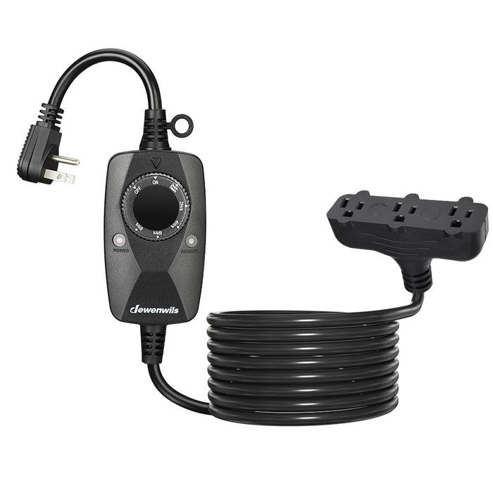 DEWENWILS Light Timer Outdoor Weatherproof with 12 FT Extension Cord