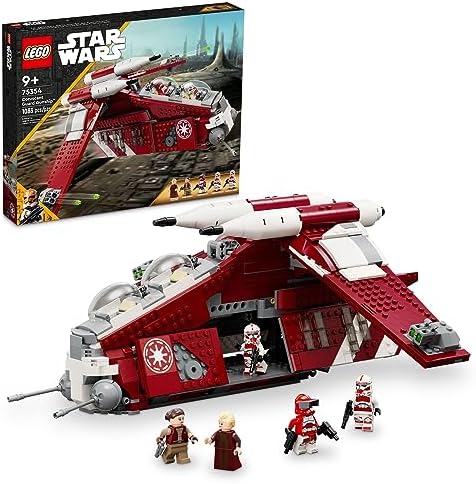 LEGO Star Wars: The Clone Wars Coruscant Guard Gunship 75354 Buildable Star Wars Toy for 9 Year Olds, Gift Idea for Fans Including Chancellor Palpatine, Padme and 3 Clone Trooper Minifigures