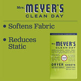 Mrs. Meyer's Clean Day Dryer Sheets, 80 Count (Lemon Verbena, Pack - 1)