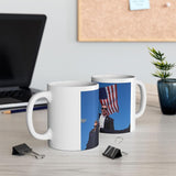 krautain Trump Survives Shot Mug, 2024 Donald Trump Coffee Mug, Trump Attempt Assassination Mug Shooting, Trump Fight Mugs and Coffee Cups, 11oz Support Trump Election Mug for Dad, Trump Merchandise