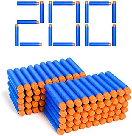200 Nerf N Strike Blaster Compatible Dart Bullets, Compatible with All Elite 2.0 Series Blasters Blue