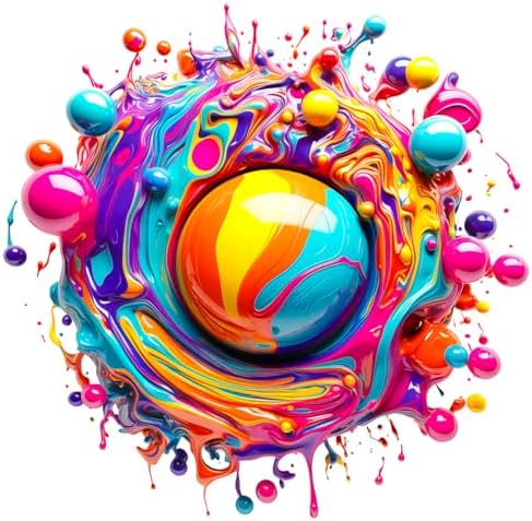 Bgraamiens Puzzle-Paint Splashes-1000 Pieces Gradient Colorful Impossible Puzzle for Adult,Hard Challenge Puzzle for Adult