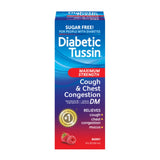 Diabetic Tussin DM Maximum Strength Cough Medicine with Chest Congestion Relief - 8 Fl oz - Liquid Cough Syrup, Safe for Diabetics, Berry Flavored (Pack of 4)