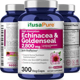 NusaPure Echinacea Goldenseal 2,800mg 300 Veggie Caps (Vegetarian, Non-GMO, Gluten Free)