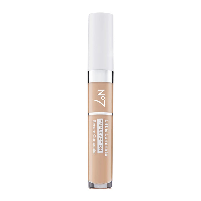 No7 Lift & Luminate Triple Action Serum Concealer - Light - Anti Aging Liquid Concealer Makeup for Blemishes & Dark Circles - Medium to Full Coverage Concealer for Face (8ml)