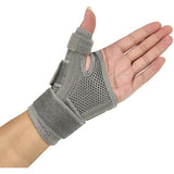 MUELLER Adjust-to-Fit Thumb Stabilizer - Unisex, Black, One Size Fits Most, Ideal for De Quervains Tenosynovitis Brace, Thumb Brace for Arthritis Pain and Support, Can be Worn on Both Hands, Gray