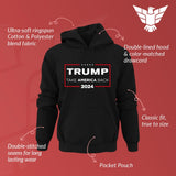 GunShowTees Take America Back Trump 2024 Hoodie Sweatshirt, Medium, Hoodie