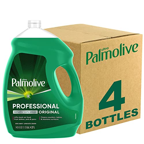 Palmolive Professional Dishwashing Liquid, Fresh Scent, 145 Oz Bottle, Pack of 4