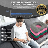 Inflatable Donut Pillow,Hemorrhoid Cushion- Excellent for Tailbone, Prostate, Sciatica, Bed sores, Postpartum Pregnancy, Post-Surgical Pain-Orthopedic Firm seat Cushion for Home, Office or car (gray)