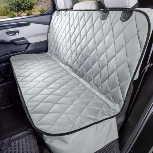4Knines Dog Seat Cover Without Hammock for Cars, SUVs, and Small Trucks (Grey)