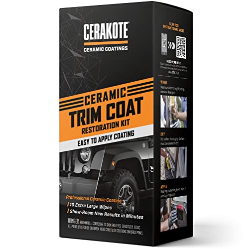 CERAKOTE® Ceramic Trim Coat Kit - Quick Plastic Trim Restorer - Ceramic Coating Black Trim Restoration to Last Over 200 Washes – A Ceramic Coating, Not a Dressing