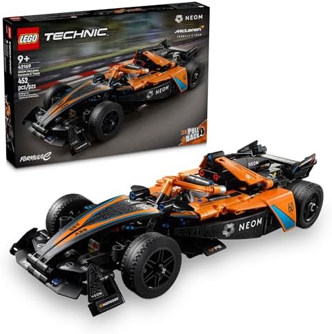 LEGO Technic NEOM McLaren Formula E Toy Cars - Building Toy for Kids, Boys & Girls, Ages 9+ - McLaren Race Car with V10 Engine & Steering - Gift Idea for Birthdays - 42169