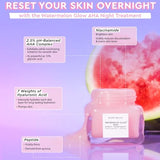 Glow Recipe Dewy Destination Skin Care Set - Watermelon Glow PHA + BHA Pore-Tight Toner (40ml) + Niacinamide Serum Dew Drops (40ml) + Overnight AHA Treatment (60ml) - Vegan Skincare for Glowing Skin