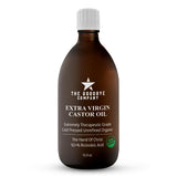 Castor Oil USDA Certified Organic Glass Bottle Pure Cold-Pressed - (500 mL) 100% Natural Virgin Castor Oil Unrefined Moisturizing for Skin Hair Growth for Eyelashes, Hexane & BPA Free (16.90 Ounces)