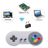 Retro Wireless USB Controller for SNES PC Games, 2.4G Rechargeable Classic SNES USB Game Pad Emulator Controller for Windows PC MAC,Raspberry PI