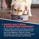 Petaxin Probiotics for Dogs - 6 Strains with Prebiotics - Supports Digestive and Immune System – Relief for Diarrhea, Bad Breath, Allergies, Gas, Constipation, Hot Spots - Made in USA - 120 Chews