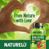 NATURELO Bariatric Multivitamin - One Daily with Iron - Supplement for Post Gastric Bypass Surgery Patients - Natural Whole Food Nutrition - 120 Veggie Capsules