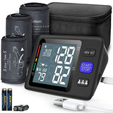 Blood Pressure Machine Upper Arm, 3 Size Cuffs, S, M/L and XL, Small 7"-9", Medium/Large 9"-17" and Extra Large Cuff 13"-21", Accurate Automatic Digital BP Monitor, Large Backlit LCD, 3-User 1500 MEM