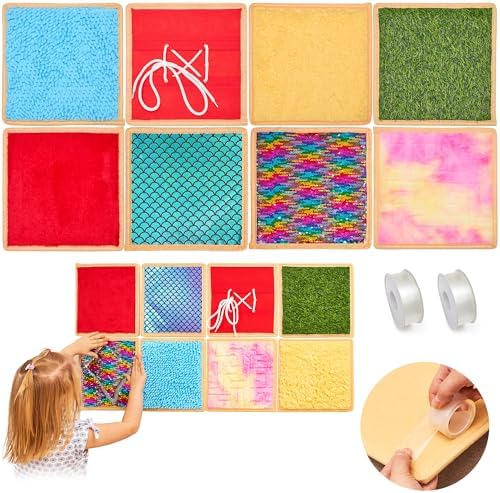 Sensory Wall Panel for Kids | Textured Tiles Sensory | Sensory Wall for Play & Learning | Sensory Mats for Toddlers & Classrooms | Interactive Texture Panels | Sensory Wall 8 Pack