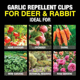 The Giant Destroyer Garlic Repellent Clips for Deer & Rabbit (24 Clips)
