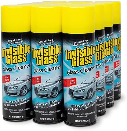 Invisible Glass 91164-12PK Premium Glass and Window Cleaner for Auto and Home Cleans Glass, Windows, Windshields, and More, Streak-Free, Ammonia-Free, Tint-Safe, 19 Oz, Pack of 12