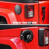 Aukmak Fuel Filler Door Locking Gas Tank Cap Cover for Jeep Wrangler Accessories 2007-2018 JK Unlimited Rubicon Sahara