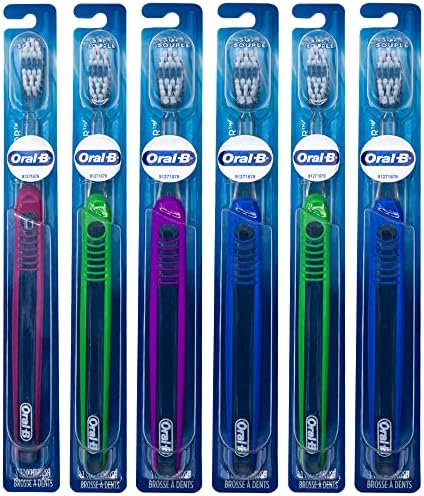 Oral-B Indicator Flat Trim Toothbrush, 30 Soft (Colors Vary) -Pack of 6