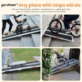 Portable Wheelchair Ramp 2FT, Anti-Slip Aluminum Folding Handicap Ramp Wheel Chair Ramp for Home Steps Wheelchair Ramps for Home Entrance Threshold Doorways Stairs Curbs Scooter