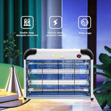 Phosooy Electric Bug Zapper, 2800V High Grid Indoor Mosquito Killer with 20W Lamps, Plug-in Hanging Insect Trap for Mosquitoes, Moths, Gnats, Flies and Flying Insects Indoor Use