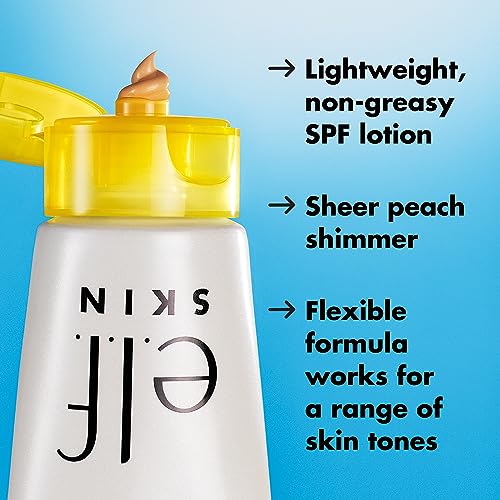 e.l.f. SKIN Suntouchable Whoa Glow SPF 30, Sunscreen & Makeup Primer For A Glowy Finish, Made With Hyaluronic Acid, Vegan & Cruelty-Free, Packaging May Vary, Sunbeam