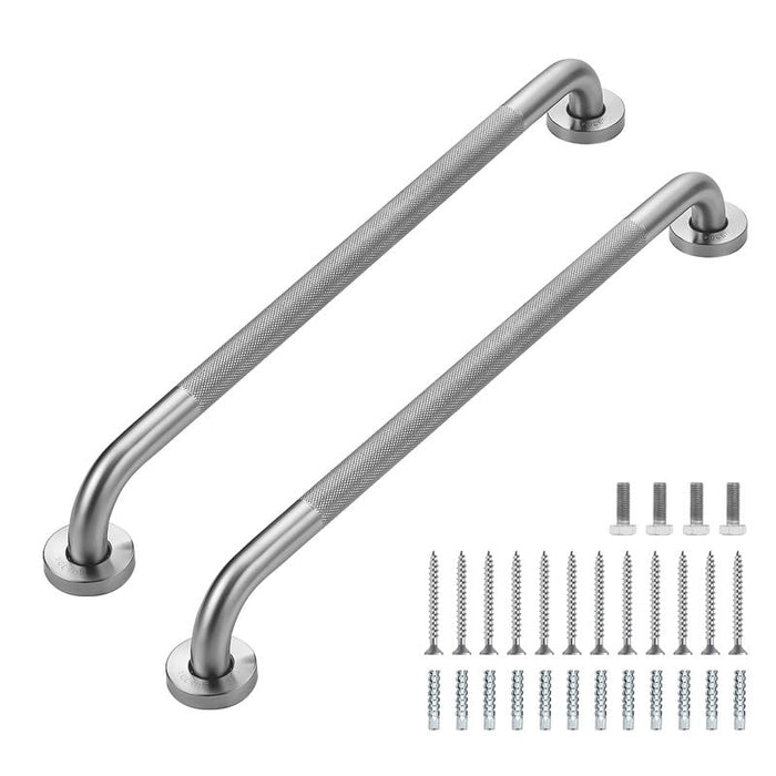 Grab Bars for Shower, 2 Pack 24-Inch Anti Slip Shower Handles for Elderly, Safety Shower Grab Bar, Stainless Steel Handicap Grab Bars for Bathroom,Toilet (Brushed Nickel, 1" Diameter)