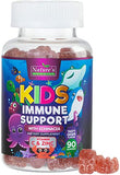 Kids Immune Support Gummies with Vitamin C, Zinc & Echinacea, Gluten Free & Non-GMO Chewable Immune Support for Kids Gummy, Daily Childrens Immune Support Vitamins, Vegan, Berry Flavor - 90 Gummies