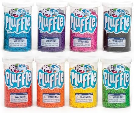 Educational Insights Playfoam Pluffle for Sensory Bins with 8 Colors, Set of 8, Ages 3+
