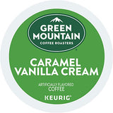 Green Mountain Coffee Roasters Caramel Vanilla Cream Coffee, Keurig Single-Serve K-Cup pods, Light Roast, 96 Count (4 Packs of 24)