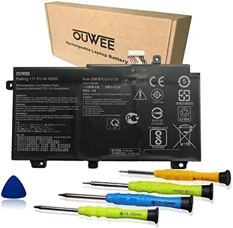 B31N1726 Laptop Battery Compatible with Asus FX80 FX86 TUF FX504 FX504GE FX504GM FX505 FX505DT FX505DY FX505GE FX505GD FX505GM A15 FA506IU A17 FA706II Serie B31BnEH B31Bn91 A41LK9H 48Wh(Shape-A)