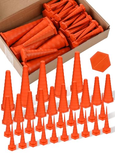 Hydraulic Oil Service Plugs Large Medium Small Sizes Multi Pack Rubber Plugs Drip Proof Hose Plugs Industrial Hydraulic Plug Kit for Irrigation, 3 Sizes(35 Pcs,Orange)