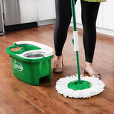 Libman Tornado Spin Mop System Plus 2 Refill Heads | Mop and Bucket with Wringer Set | Floor Mop | Spin Mop | Libman Mop | Mops for Floor Cleaning | Hardwood Floor Mop | 3 Total Mop Heads Included