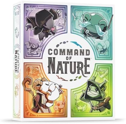 Unstable Games - Command of Nature Base Game - from The Creators of Unstable Unicorns - A Competitive Strategic Deck-Building Card Game for Kids, Teens, Adults