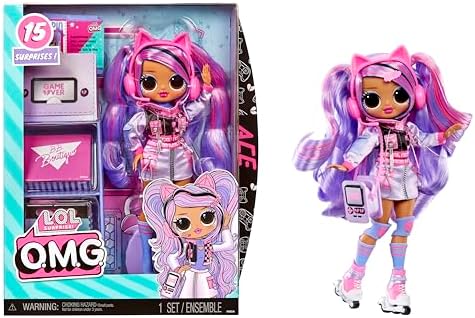 LOL Surprise OMG Ace Fashion Doll with 15 Surprises Including Gaming Themed Fashions and Accessories – Great Gift for Kids Ages 4+