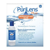 PuriLens Plus Preservative Free Saline Three 4 Fl Oz(120-mL) Bottles