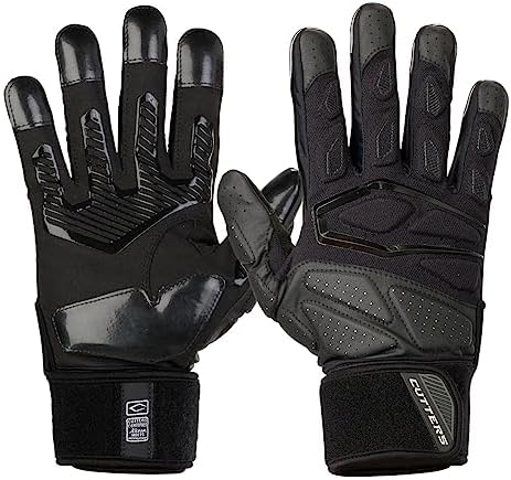CUTTERS Force 5.0 Padded Football Gloves for Lineman. Extra Grip. Adults