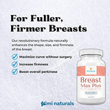 KIMI Naturals Breast Max Plus - Breast Enhancement Pills l Enhancer Supplement for Fast Growth and Bigger Bust l Enlargement Formula to Increase Firmness, Perkier, and Fuller Bob l 90 Capsules