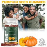 VitaEARTH Pumpkin Gummies – Pumpkin Seed Oil Gummies for Hair Growth, Glowing Skin, Immunity and Urinary Support – 4000mg Pumpkin Seed Oil Supplement – Natural Source of Fatty Acids – 60 Vegan Gummies