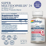 SOLARAY Super Multidophilus 24 Strain Probiotic | 30 Billion CFU | Healthy Gut Support | 30 Serv | 60 Enteric VegCaps
