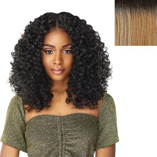 Sensationnel Butta lace wigs - unit 5 extra wide 5 inch deep parting synthetic preplucked hairline glueless lacefront (T4/HONEYBLONDE)